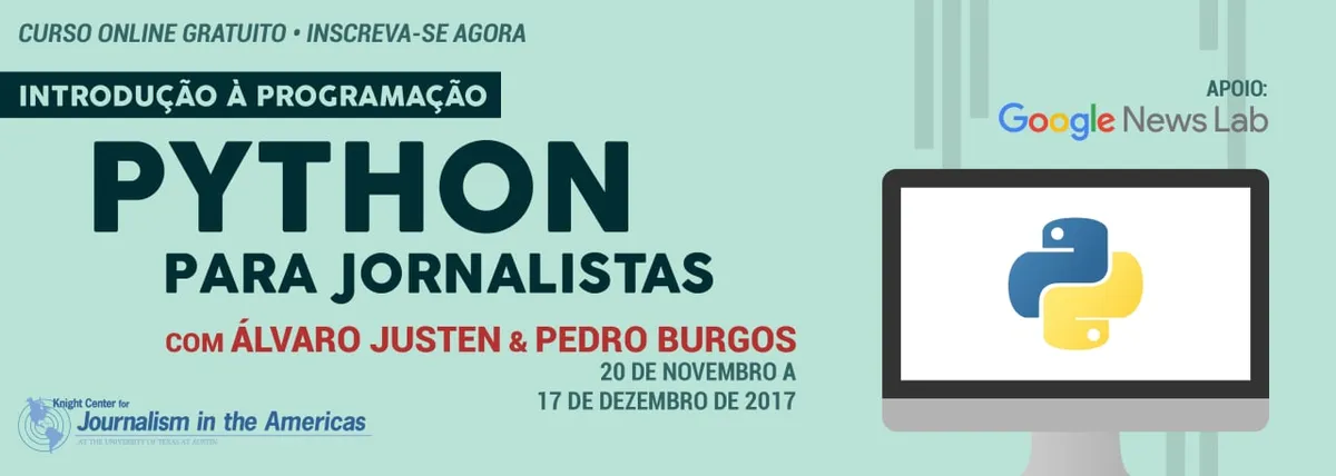 Capa: Python Para Jornalistas: Baixar Curso Completo UT Austin 2017