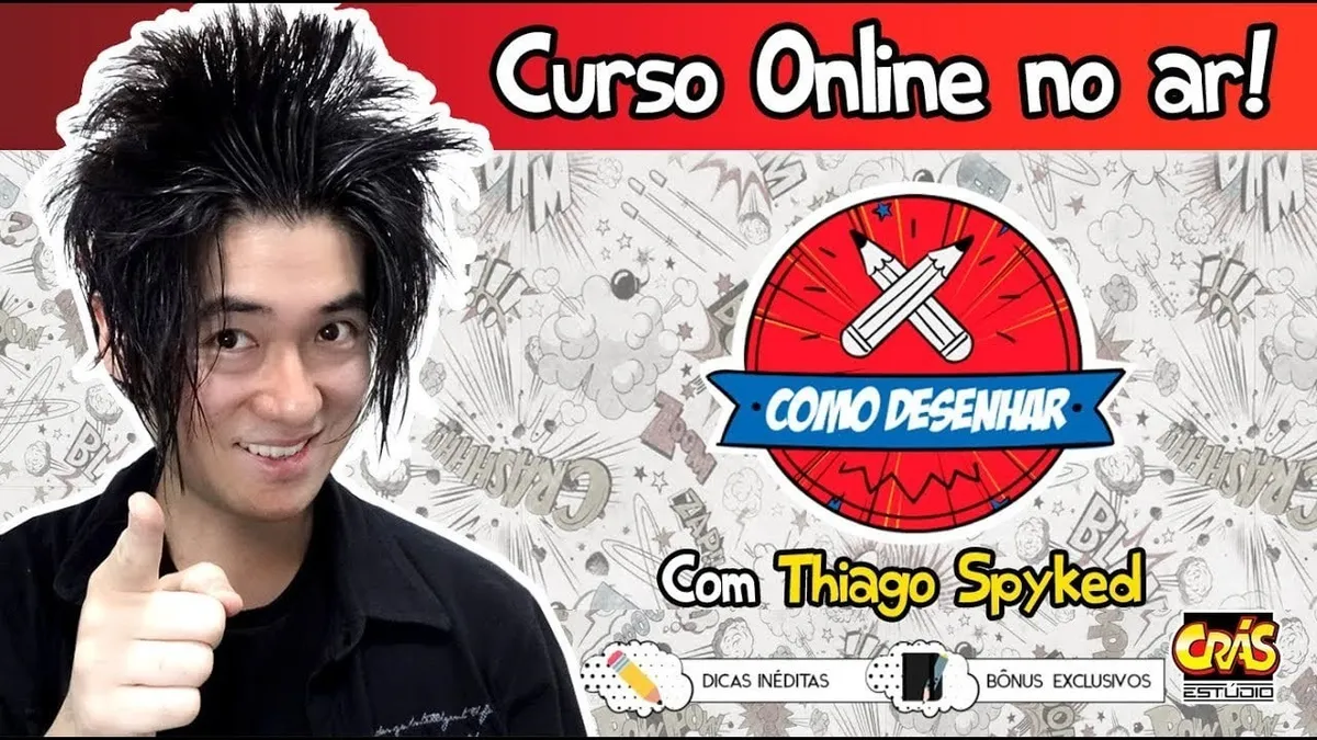 Capa: Baixe Agora: Curso de Desenho Thiago Spyked Completo!