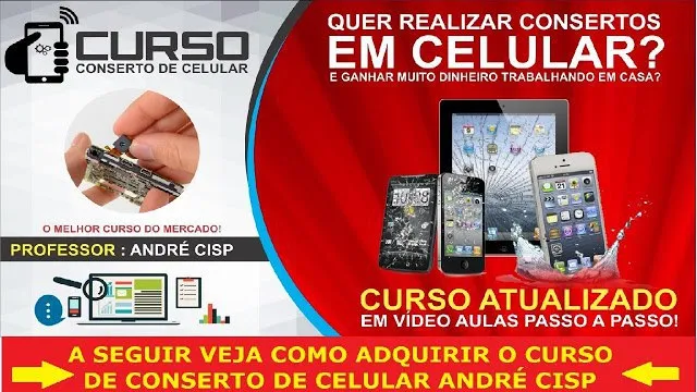 Capa: Manutenção de Celulares André Cisp: Baixar Curso Completo Agora!