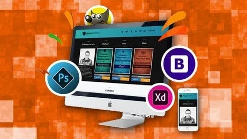 Capa: Baixar Curso Web Design: Adobe XD, Bootstrap, HTML – Diego Mariano