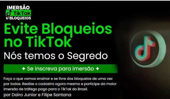 Capa: Baixar Imersão TikTok Ads Sem Bloqueio: Filipe Santana Dairo Jr