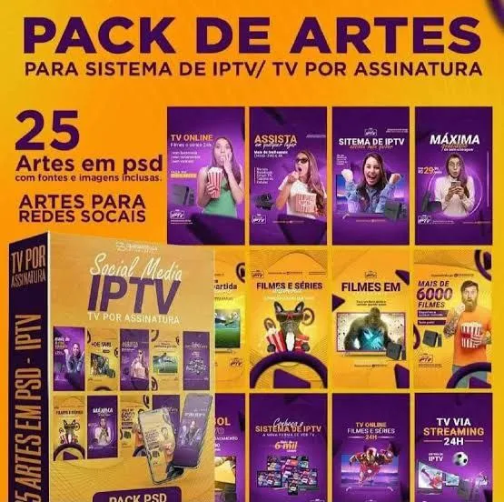 Capa: PACK ARTES EDITÁVEIS IPTV Download Rápido e Fácil